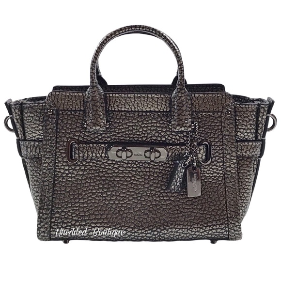 COACH Mini Metallic Swagger 15 Crossbody Handbag - Picture 2 of 13